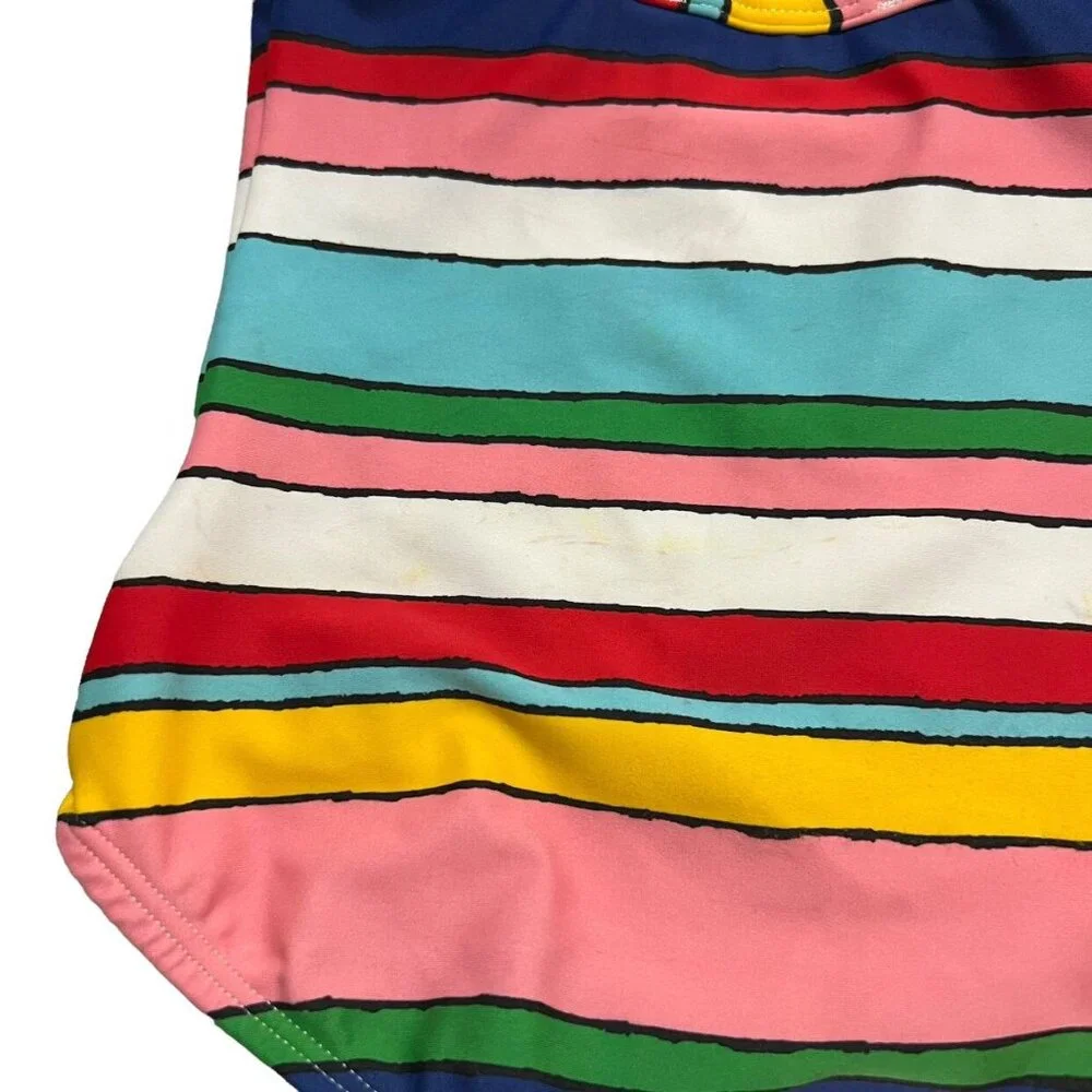Hanna Andersson Sz 90 (3) Colorful Striped Swim Bathing Suit